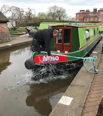 The Mino canal boat operating out of Stone