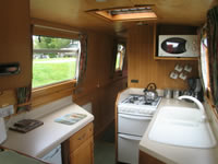 The Village Weaver canal boat operating out of Aldermaston