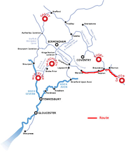 Warwick Castle from Gayton Marina